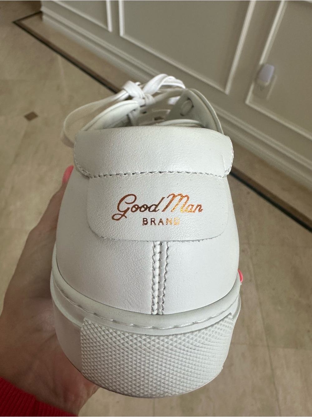 Good Man Brand White Leather Low-Top Sneakers - Picture 4 of 6